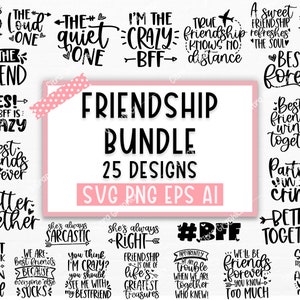 Freundschaft SVG-Bundle, Freunde SVG, Beste Freunde SVG, Freundschaft Zitate, Silhouette, Cricut, lustige Geschenke