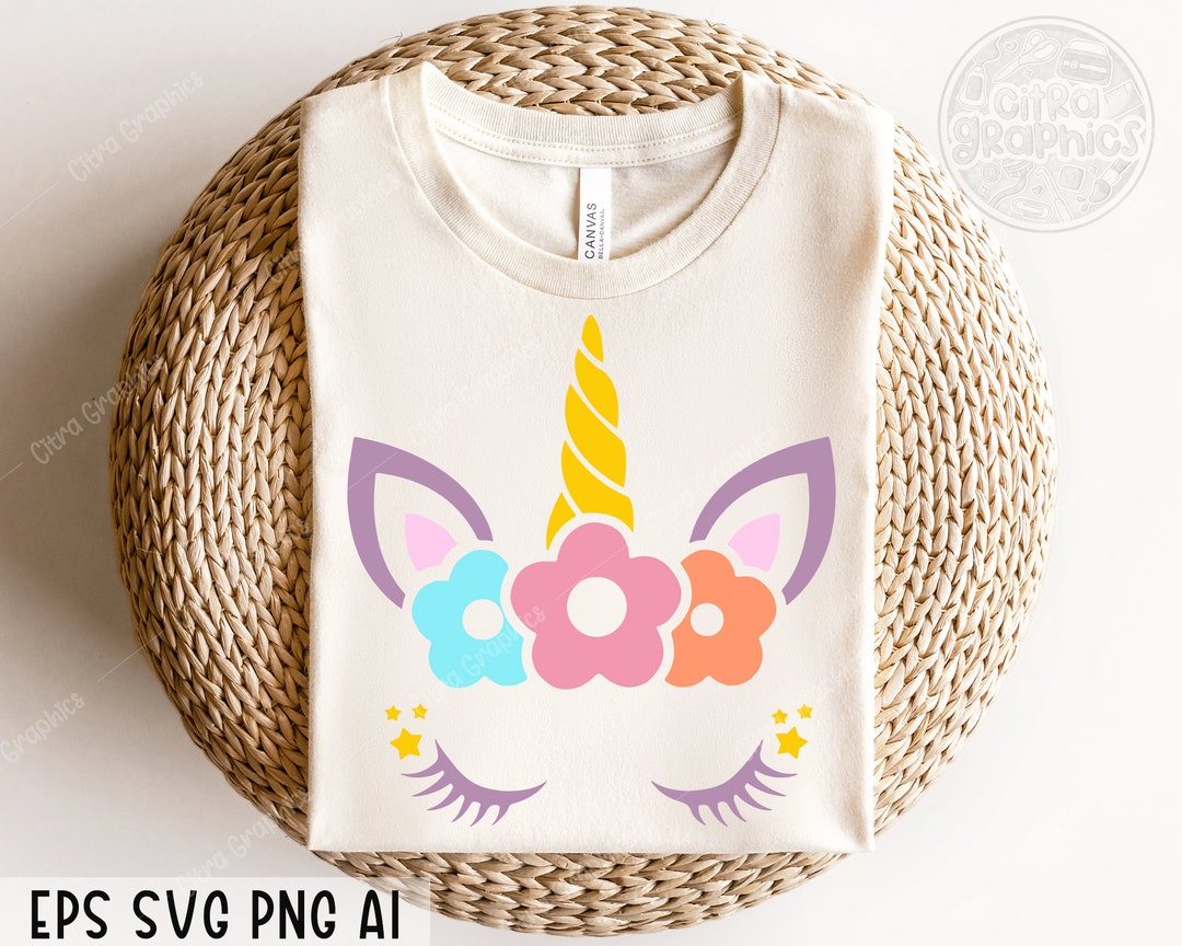 Flower Unicorn Svg Png, Easter Unicorn Svg, Kids Spring Svg, Teacher