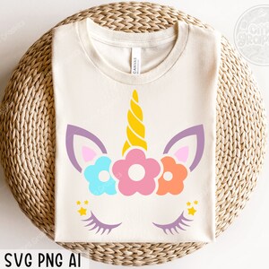Flower Unicorn svg png, Easter unicorn svg, Kids spring svg, Teacher spring svg, Kids unicorn svg, Unicorn Face svg, svg files for cricut