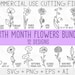 Birth Month Flowers Svg, Wildflower svg,Birthday Flower, Flower Clipart, Botanical svg ,Floral Svg ,Daisy svg ,Rose svg, Poppy svg png