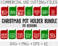 Christmas Pot Holder SVG Bundle, Potholder svg, Christmas svg, Oven Mitt SVG, Kitchen SVG, Baking Svg, Funny Kitchen Quotes, Cut File Cricut