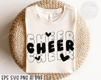 Cheer SVG png, Cheerleader svg, Cheer Cut File for Cricut, Cheerleading squad SVG, Cheer Shirt svg girls, svg files for cricut, silhouette
