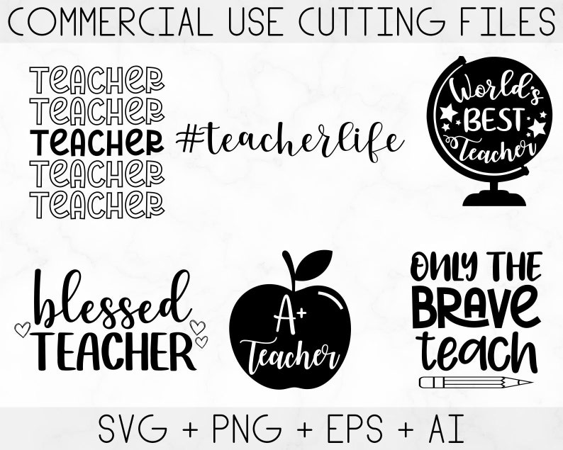 Teacher Svg Bundle, Teacher Quote Svg, Teacher Svg, School Svg, Teacher Life Svg, Back to School Svg, Teacher Appreciation Svg image 4