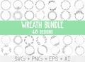 Wreath svg bundle,  circle svg bundle,  floral wreath svg,  heart laurel wreath svg, wedding wreath svg, wreath monogram svg circle frame