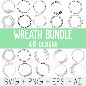 Wreath svg bundle,  circle svg bundle,  floral wreath svg,  heart laurel wreath svg, wedding wreath svg, wreath monogram svg circle frame