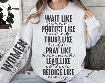 Women of the Bible Png, Boho Christian png, Motivational png, Bible Verse png, Floral Religious Quotes png, Sleeve Shirt Designs