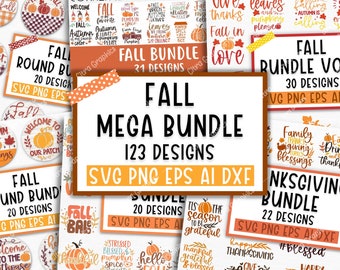 Retro Mega Bundle Fall Svg, Fall SVG bundle, Autumn Svg, Thanksgiving Svg, Porch sign svg, Cricut silhouette png
