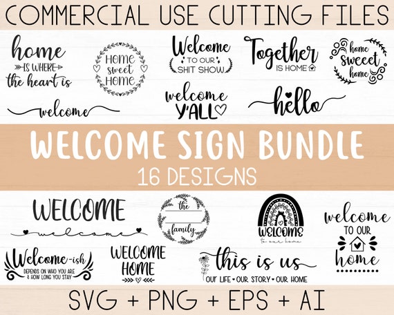 Home Sign Svg Home Svg Bundle Welcome Sign Svg Family Sign Svg Porch ...