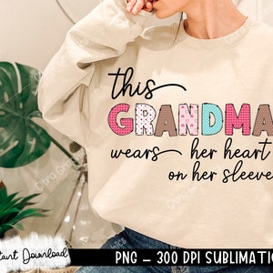 Heart on Her Sleeve Bundle, This Mama Wear Her Heart On Her Sleeve PNG, Mama Valentine Png, Mama Png, Mothers Day Png, Valentines Png image 2