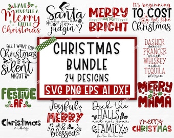 Funny Christmas SVG Bundle, Christmas sign svg , Merry Christmas svg, Christmas Ornaments Svg, Winter svg, Xmas svg, Santa svg