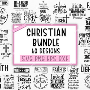 Christliches Bundle SVG, Glaubens-Bundle SVG, Gott SVG, Jesus SVG, Bibel-Vers-Bundle, Religiöses SVG, Cricut Cut-Dateien, SVG-Dateien für Cricut