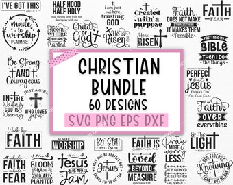 Christian Bundle SVG, Faith Bundle SVG, God svg, Jesus svg, Bible Verse Bundle, Religious SVG, Cricut Cut Files, Svg files for cricut