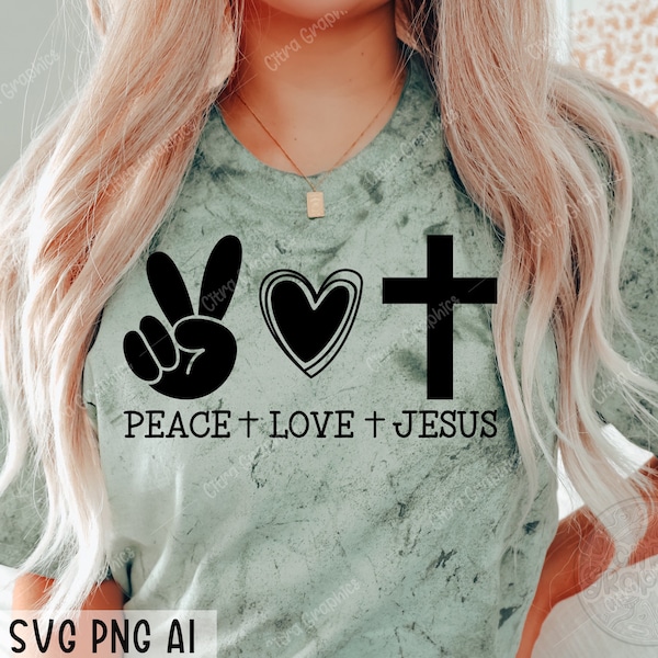 Peace love prayer svg, Christian svg, Religious svg, Bible Verse svg, Blessed svg, Jesus Svg, God Svg, Faith svg, Cut Files for Cricut