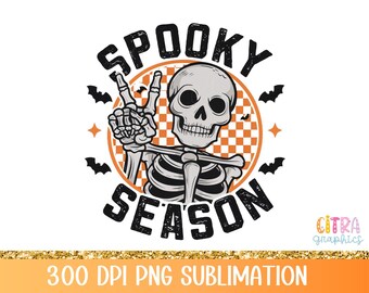 Spooky Season Png, Retro Halloween Png, Skeleton png, Halloween Sublimation Designs, Spooky Png, Halloween Shirt Sublimation Designs, dtf