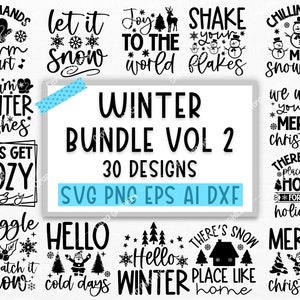 Winter SVG Bundle, Christmas Svg, Winter svg, Santa svg, Christmas Quote svg, Funny Quotes Svg, Snowman SVG, Holiday SVG, Winter Quote Svg