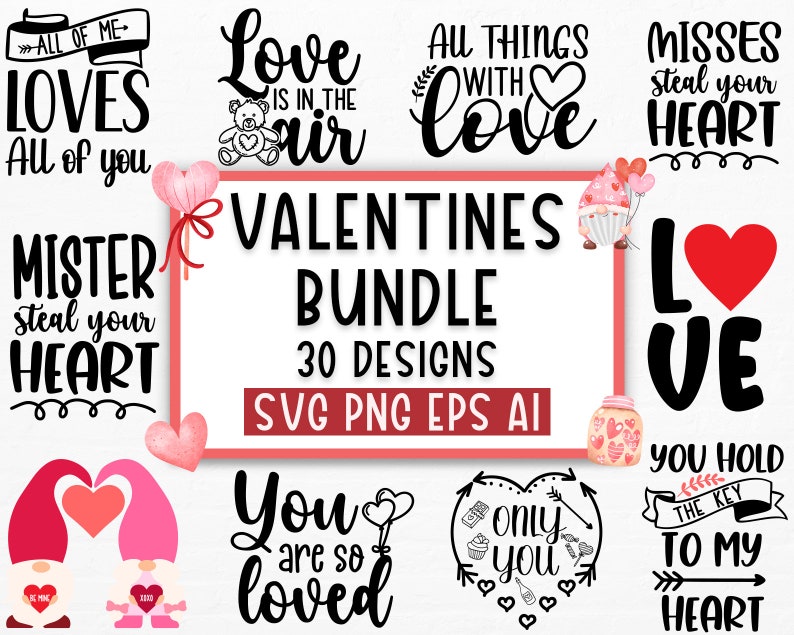 Valentines svg bundle, Valentines Day Svg, Happy valentine svg, Love Svg, Heart svg, Love day svg, Cupid svg, Valentine Quote svg, Cricut image 3