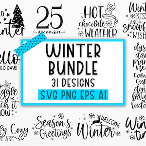 Winter SVG Bundle, Christmas Svg, Winter svg, Santa svg, Christmas Quote svg, Funny Quotes Svg, Snowman SVG, Holiday SVG, Winter Quote Svg image 2