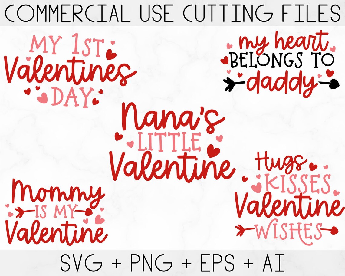 Valentine Svg Kids Valentine Svg Bundle Valentine's Day - Etsy