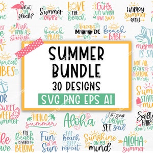 Paquete de verano SVG, Playa Svg, Verano svg, Citas divertidas de playa Svg, Archivos de corte de verano, Citas de verano Svg, Archivos Svg para cricut, Silueta
