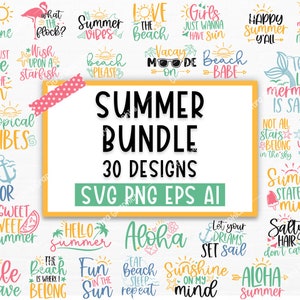 Summer Bundle SVG, Beach Svg, Summertime svg, Funny Beach Quotes Svg, Summer Cut Files, Summer Quotes Svg, Svg files for cricut, Silhouette