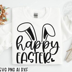 Feliz Pascua SVG PNG, Conejito de Pascua Svg, Niños Pascua Svg, Camisa de Pascua Svg, Maestro de Pascua Svg, Conejito Svg, archivos svg para cricut, silueta
