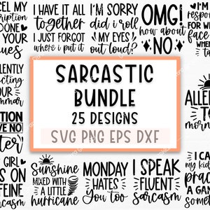 Grappige citaten bundel SVG, sarcasme SVG bundel, sarcastische SVG bundel, sarcastische uitspraken SVG bundel, sarcastische citaten SVG, silhouet, Cricut