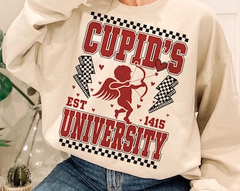 Cupid University PNG SVG, Retro Valentines Day Png Svg, Valentine Heart Png, Cupid Png, Valentines T Shirt Png, Love Sublimation