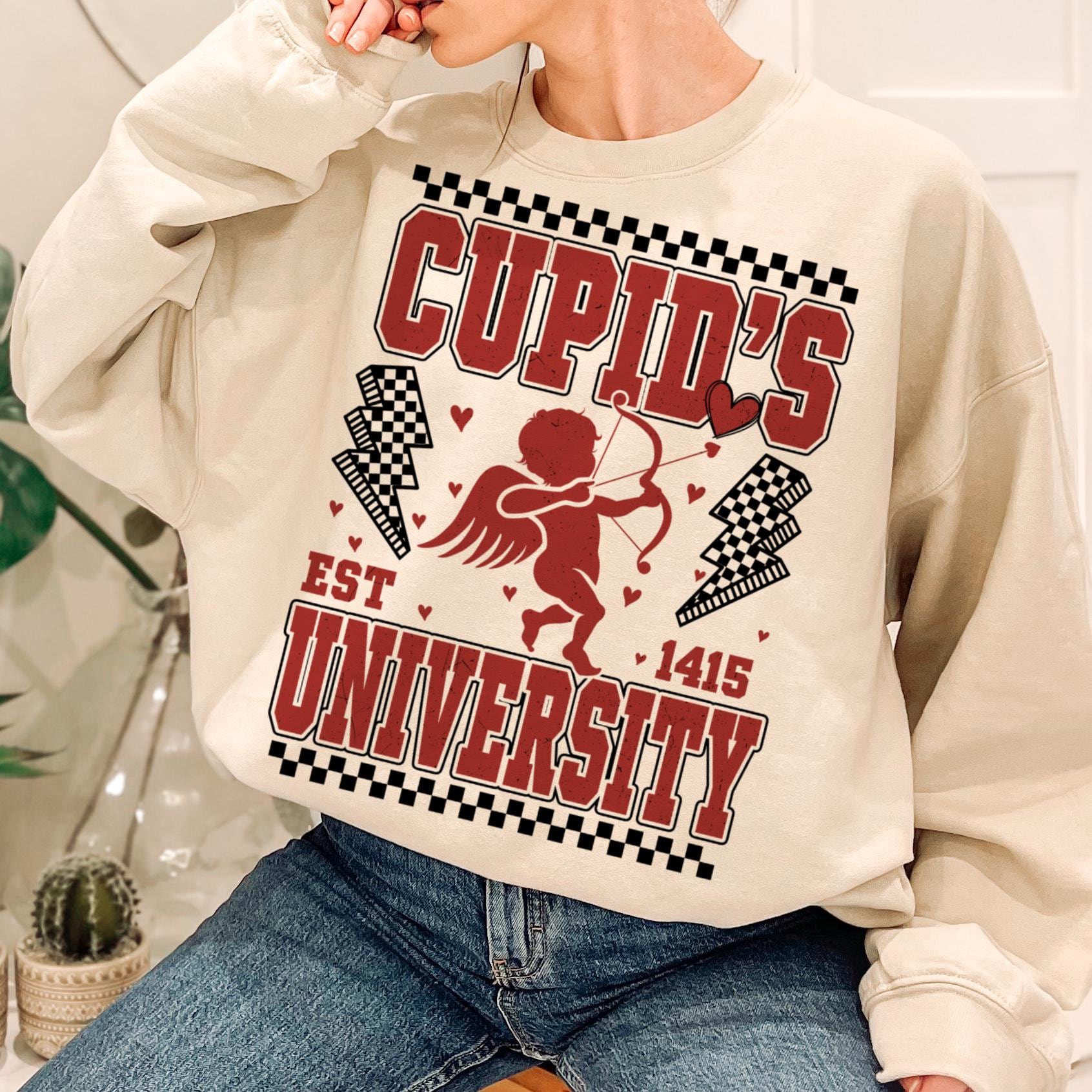 Cupid University PNG SVG, Retro Valentines Day Png Svg, Valentine Heart Png, Cupid Png, Valentines T Shirt Png, Love Sublimation