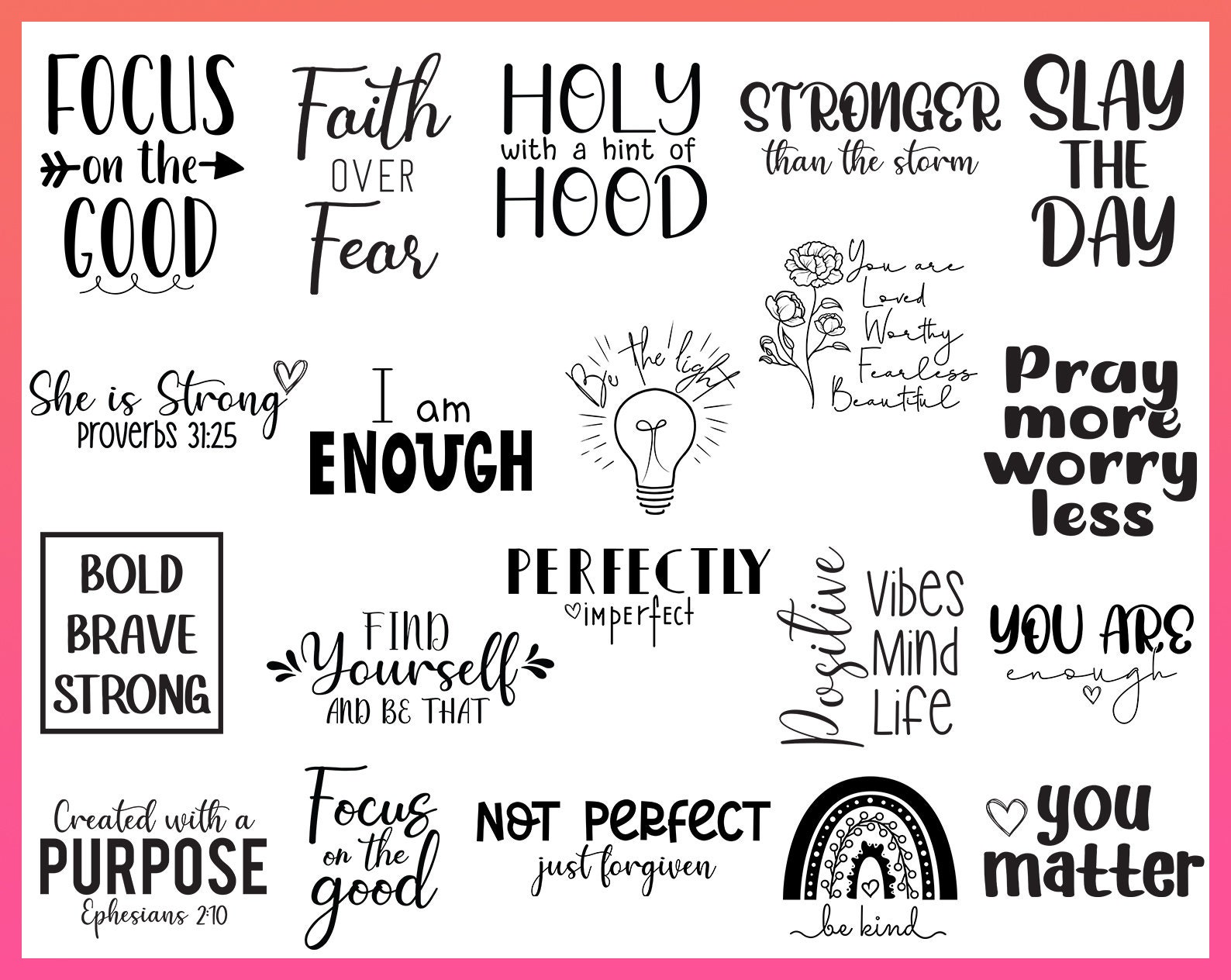 Inspirational Quotes Svg Bundle, Motivational Quotes Svg Bundle ...