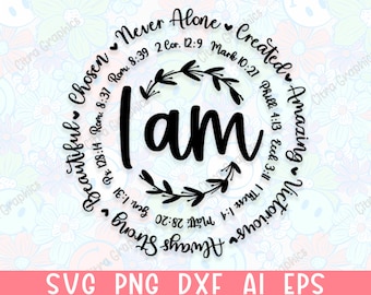 I am Inspiration SVG, SVG cristiano, versetto della Bibbia in formato SVG, SVG motivazionale, SVG, file in formato SVG per Cricut SVG, file di taglio, silhouette