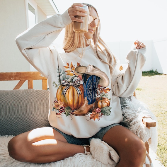 Retro Cowboy Pumpkin png, Western Fall png, Fall png, Pumpkin PNG, Fall vibes png, Thanksgiving, country fall png, Cowgirl png, Sublimation
