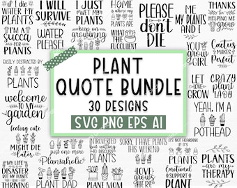 Plant Lover SVG Bundle, Plant svg, Plant Quotes Svg, houseplant svg, Plant Mom Svg, funny plant quote, garden quote svg,crazy plant lady svg