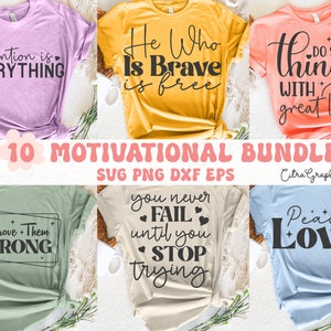 10 Bundle de motivation Boho SVG PNG, amour de soi svg, lot de Svg conception chemise inspirante, femme forte Svg, sublimation png