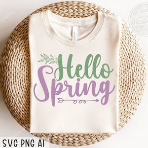 Hello Spring svg png, Easter svg, Welcome spring svg, Flower svg, Teacher spring svg, Spring is Here Svg, Spring quote, svg files for cricut