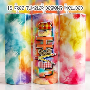 Teacher 20oz Skinny Tumbler, Teacher Tumbler Sublimation Design, Teacher Appreciation, Teacher Wrap, Teacher Life PNG, Teacher Name png wrap