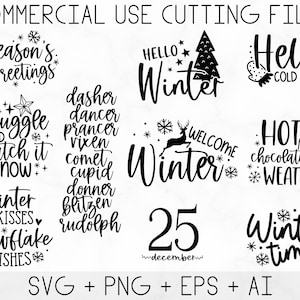 Winter SVG Bundle, Christmas Svg, Winter svg, Santa svg, Christmas Quote svg, Funny Quotes Svg, Snowman SVG, Holiday SVG, Winter Quote Svg image 5