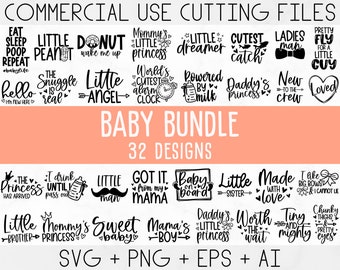 Baby SVG Bundle, Baby Onesie SVG, Funny Baby svg, baby newborn svg, Newborn SVG Bundle, Baby Quote Bundle, Cute Baby Sayings svg