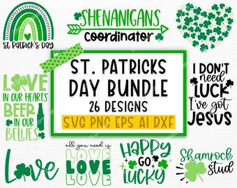 St Patricks Day SVG Bundle, Shamrock svg, Irish svg, St Patricks shirt SVG for Cricut, St Patrick's Day Quotes, Funny St Patricks Day Svg
