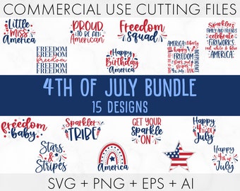 4th of July SVG Bundle, July 4th SVG, fourth of July svg, America Svg, USA Flag svg, patriotic svg, independence day, svg files for cricut