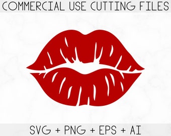 Lips svg, red lips svg, Kiss svg, American lips svg, Kiss design, Cricut and silhouette