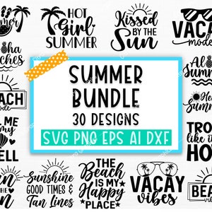 Paquete de verano SVG, Playa Svg, Verano svg, Citas divertidas de playa Svg, Archivos de corte de verano, Citas de verano Svg, Archivos Svg para cricut, Silueta