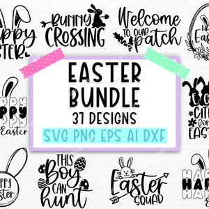 Easter SVG Bundle, Easter SVG PNG, Easter quotes, Easter Bunny svg, Easter Egg svg, Easter png, Spring svg, Svg, Cut Files for Cricut