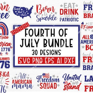 4th of July SVG Bundle, July 4th SVG, fourth of July svg, America Svg, USA Flag svg, patriotic svg, independence day, svg files for cricut