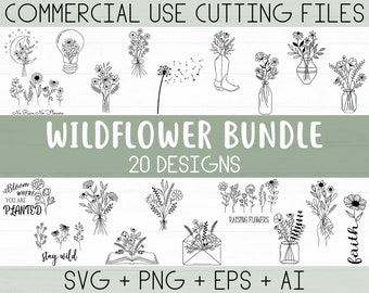 Wildflower svg, flower svg, floral svg, wildflower svg bundle, wildflower quote svg, wildflower clipart