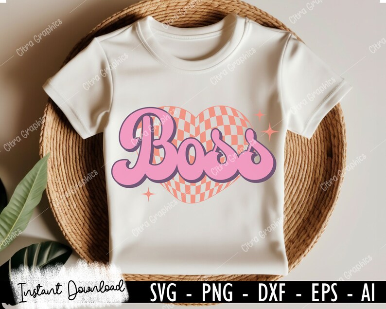 Retro Girl SVG-paket, Sassy SVG, Girl Power, Girl Boss svg, Söt svg, Motiverande Inspirerande svg, Groovy, Trendig, Silhuett, Cricut bild 5