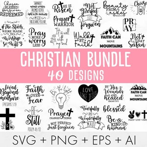 Christliches SVG-Bundle, religiöses Design, Schrift-Svg, Bibel-Vers-Svg, Gesegnetes-Svg, Jesus-Svg, Gott-Svg, Glaube-Svg, Schnittdateien für Cricut