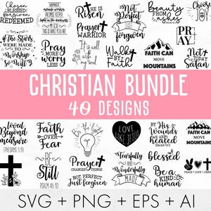 Christian svg bundle, Religious svg, Scripture svg, Bible Verse svg, Blessed svg, Jesus Svg, God Svg, Faith svg, Cut Files for Cricut