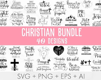 Christian svg bundle, Religious svg, Scripture svg, Bible Verse svg, Blessed svg, Jesus Svg, God Svg, Faith svg, Cut Files for Cricut