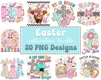 Easter Png Bundle, Easter Bunny Png, Easter Png, Retro Easter Png, Easter's Day Sublimation Designs, Bible verse, Cricut Silhouette