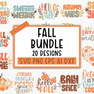 Bundle SVG automne rétro, Svg automne, Thanksgiving, dessins Svg automne, Svg automne lot, sublimation automne, fichier coupé Cricut, Silhouette, PNG